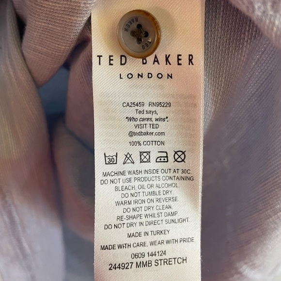 Ted Baker London Light Blue Patch Pocket Crewneck Tee, Size 5 (XL) - Picture 7 of 8